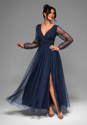 OMBRE Abendkleid Abendkleid Bella Seitenschlitz