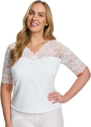 Susa Dirndlbluse Dirndl Spitzenshirt 1/2 Arm
