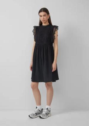 QS Minikleid Kurzes Kleid mit Spitzenoberteil