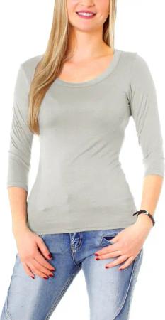 Muse Rundhalsshirt Basic T-Shirt Halbarm Skinny