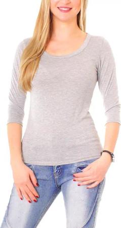 Muse Rundhalsshirt Basic T-Shirt Halbarm Skinny