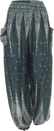 Guru-Shop Relaxhose Luftige Pluderhose, Boho Sommerhose