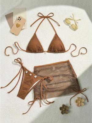 Bellaro Life Bustier-Bikini 3-tlg.Damen-Bikini Netz/Stretch UPF50