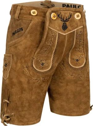 PAULGOS Trachtenhose Kinder Lederhose Kurz mit