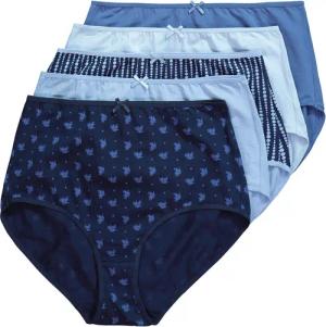 Ulla Popken Slip Maxislips 5er-Pack Muster/einfarbig