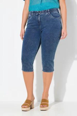 Ulla Popken Regular-fit-Jeans Capri Sarah Denimsweat