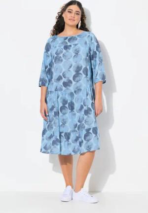 Ulla Popken Jerseykleid Kleis Kreise A-Linie