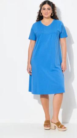 Ulla Popken Jerseykleid Jerseykleid Biesen A-Linie
