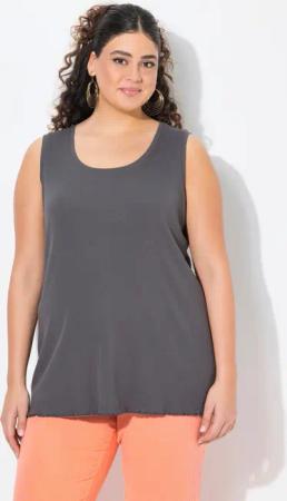 Ulla Popken Longtop Top Rippjersey Slim