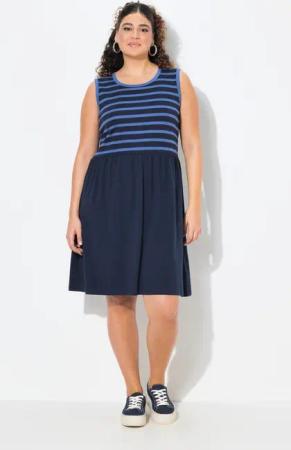 Ulla Popken Jerseykleid Kleid Rippjersey A-Linie