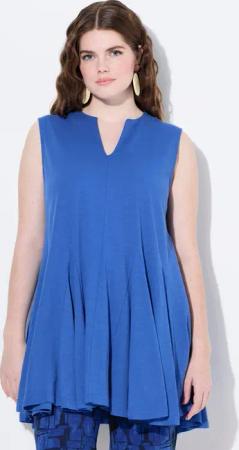 Ulla Popken Longshirt Top A-Linie Tunika-Ausschnitt