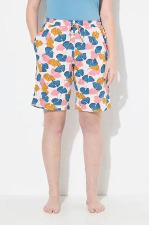 Ulla Popken Pyjamahose Pyjama-Shorts Gingko weites