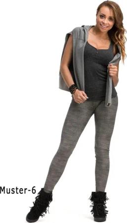 F&K-Mode Leggings Damen Leggings lang hoher