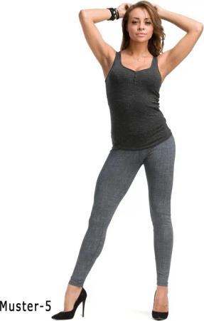 F&K-Mode Leggings Damen Leggings lang hoher