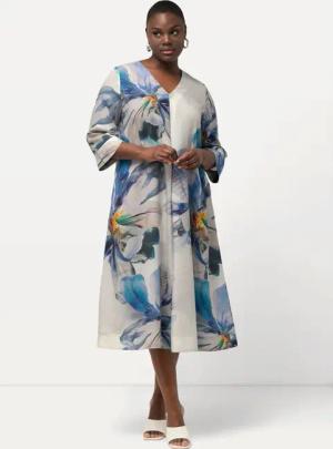 Ulla Popken Midikleid Midikleid Lyocell A-Linie