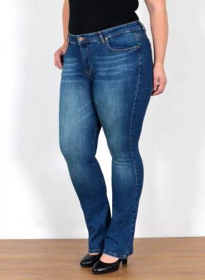 ESRA Bootcut-Jeans Stretch Jeans Damen High