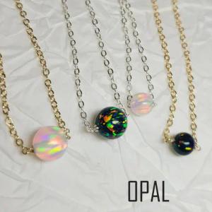GOLDEN Charm-Kette Opal Goldkette, mehrfarbige Opal
