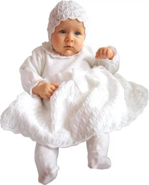 Eko Taufkleid Taufkleid Set Mütze und