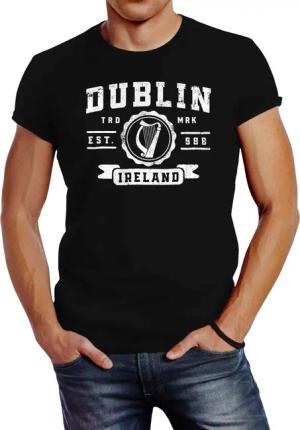Neverless Print-Shirt Herren T-Shirt Dublin Irland
