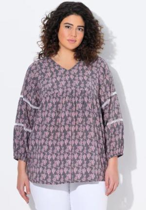 Ulla Popken Tunika Bluse Kaktus A-Linie
