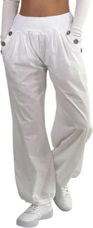 Mississhop Haremshose Damen Baumwolle Aladinhose Unifarbe