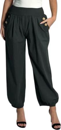 Mississhop Haremshose Damen Baumwolle Aladinhose Unifarbe