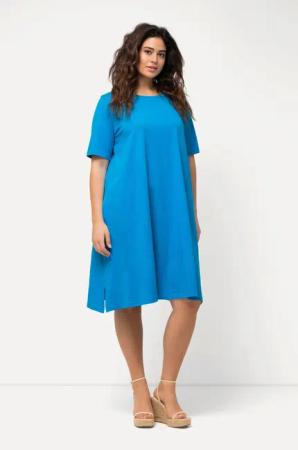 Ulla Popken Jerseykleid Jerseykleid A-Linie Rundhals