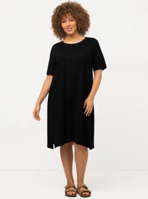 Ulla Popken Jerseykleid Jerseykleid A-Linie Rundhals