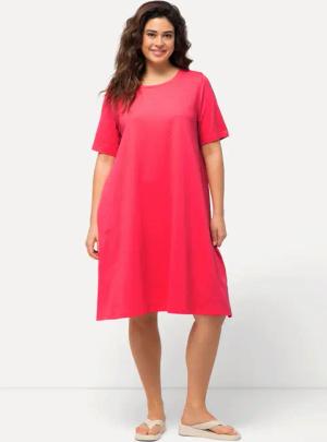 Ulla Popken Jerseykleid Jerseykleid A-Linie Rundhals