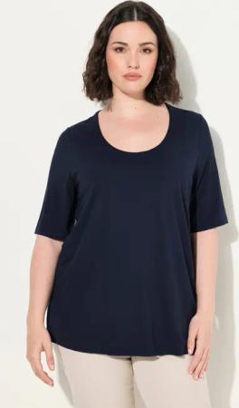 Ulla Popken T-Shirt T-Shirt vorne doppellagig