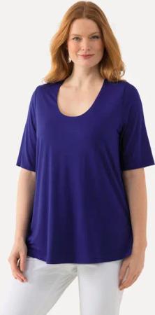 Ulla Popken T-Shirt T-Shirt vorne doppellagig