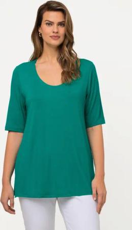 Ulla Popken T-Shirt T-Shirt vorne doppellagig
