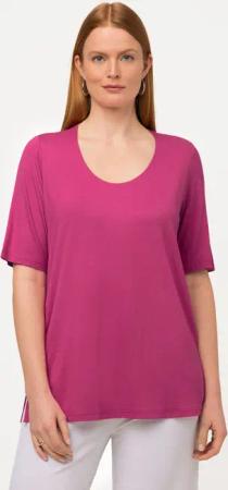 Ulla Popken T-Shirt T-Shirt vorne doppellagig