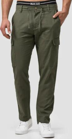 Indicode Leinenhose Leonardo mit aufgesetzten Taschen