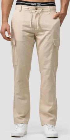 Indicode Leinenhose Leonardo mit aufgesetzten Taschen