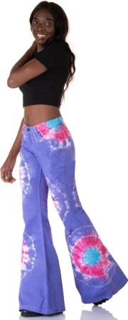 Comycom Schlaghose Damen Batik lila bunt