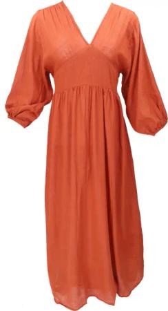 Guru-Shop Midikleid Boho Sommerkleid, luftiges Langarm..