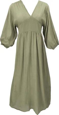 Guru-Shop Midikleid Boho Sommerkleid, luftiges Langarm..