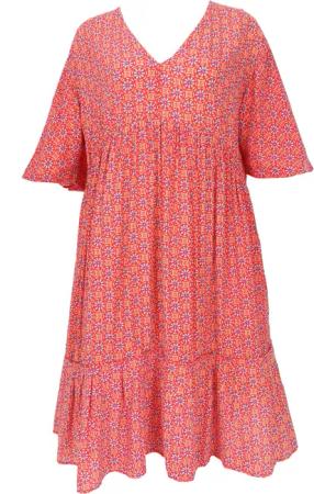 Guru-Shop Midikleid Boho Kurzarm Sommerkleid, Maxikleid,..