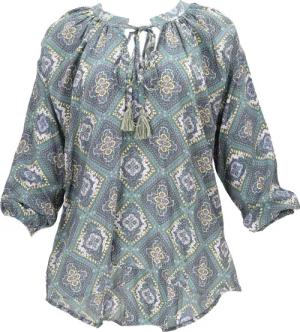 Guru-Shop Longbluse Blusentunika, Langarmbluse, plus size..