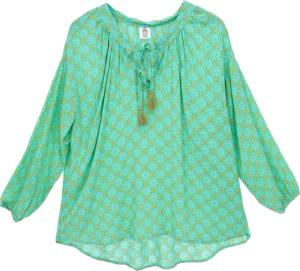 Guru-Shop Longbluse Blusentunika, Langarmbluse, plus size..