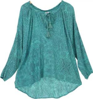 Guru-Shop Longbluse Blusentunika, Langarmbluse, plus size..
