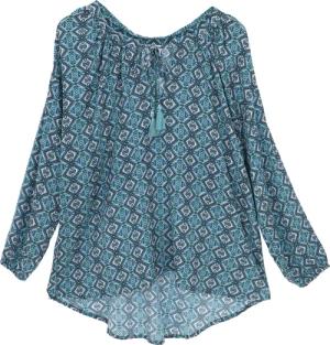 Guru-Shop Longbluse Blusentunika, Langarmbluse, plus size..