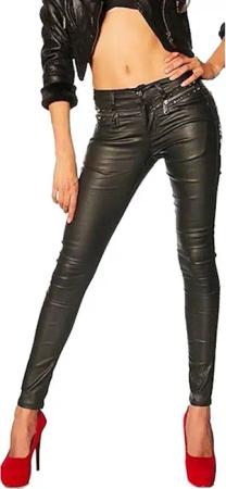 Atixo Stretch-Hose Stretchhose mit Nieten Damen-Hose