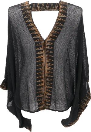 Guru-Shop Langjacke Boho Poncho, alternativer oversize
