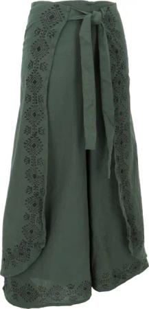 Guru-Shop Relaxhose Palazzohose, langer Boho Hosenrock,