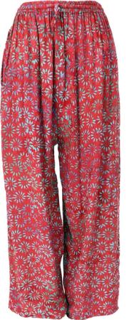 Guru-Shop Relaxhose Weite farbenfrohe Palazzohose, Boho