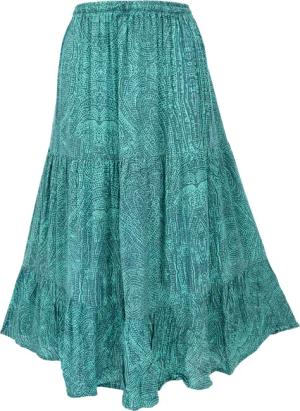 Guru-Shop Minirock Maxirock Batik, langer Sommerrock,