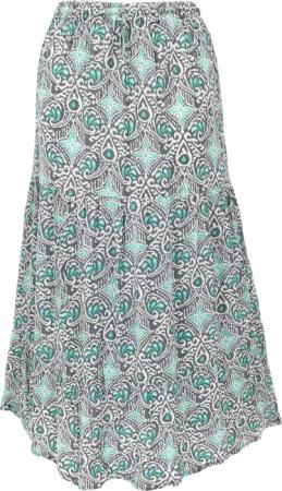 Guru-Shop Minirock Maxirock Batik, langer Sommerrock,