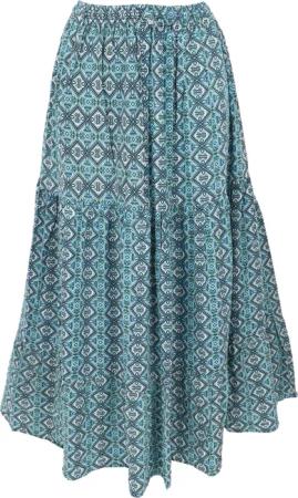 Guru-Shop Minirock Maxirock Batik, langer Sommerrock,